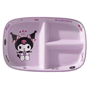 库洛米儿童餐盘分格盘一人食早餐餐具套装陶瓷儿童餐盘吃饭碗家用