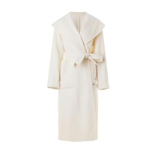 MAXRIENY浴袍式廓形宽松翻领大衣过膝长款外套女