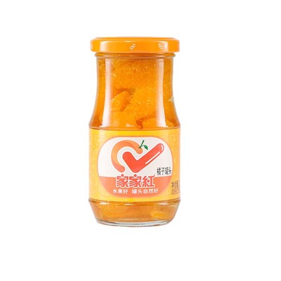 正品家家红橘子水果罐头245g*10瓶玻璃黄桃草莓山楂混合口味包邮