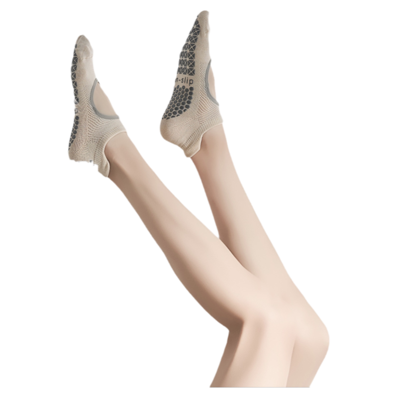 棉次元瑜伽袜子女秋冬圆头室内健身运动袜防滑减震普拉提女士船袜