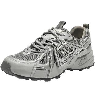 周雨彤同款百丽厚底银灰色老爹鞋女鞋增高鞋运动休闲鞋子E4L1DCM5