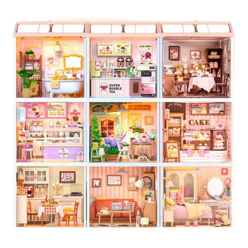 若来超级世界diy小屋积木立体微缩拼图儿童拼插拼装玩具女生礼物