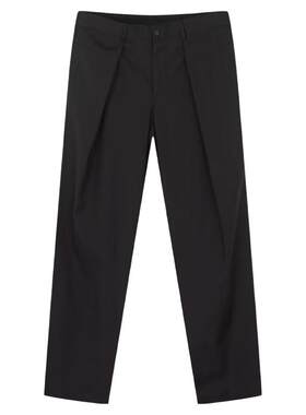 EMPORIO ARMANI 羊毛真丝纽扣男士长裤休闲西裤银泰百货 301604