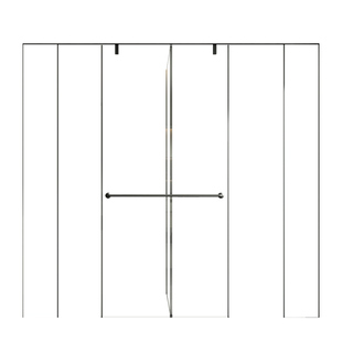 心晴浴室干湿分离隔断卫生间下沉式一门两用T型无边框淋浴房移门