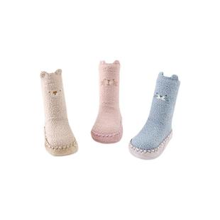 童泰婴儿袜子宝宝加绒地板袜儿童防滑学步鞋男童女童防着凉鞋袜