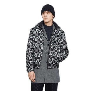 【可拆卸连帽】CNC男装奥莱满印花版LOGO休闲夹克轻奢夹克外套男