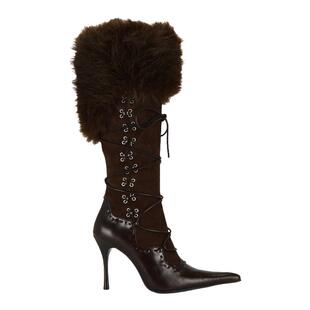 Jeffrey Campbell 靴子巧克力色高跟鞋REVOLVE小众新款