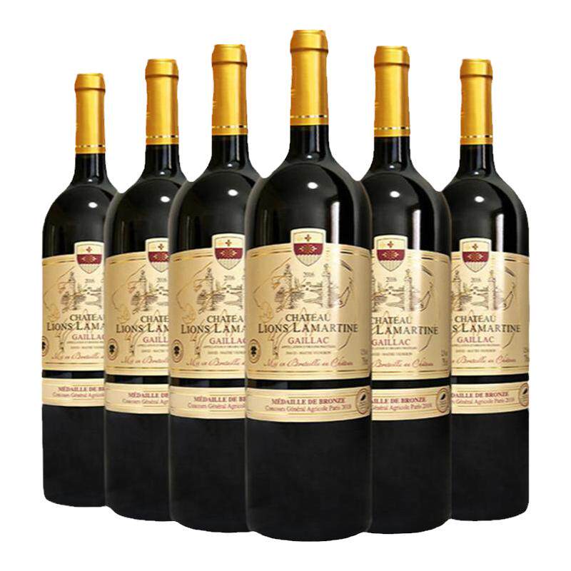 法国拉玛特雄狮堡干红葡萄酒整箱干红静态葡萄酒