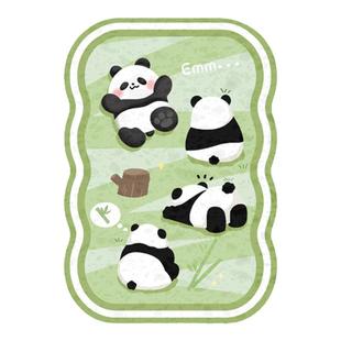 可爱熊猫天然木浆耐用洗碗海绵擦厨房压缩木桨棉抹布去污不易沾油