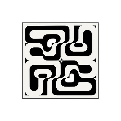 网红ins黑白棋盘格海报装饰画北欧玄关壁画卧室床头现代简约挂画