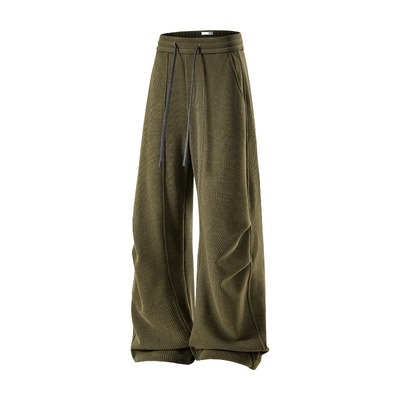 itizzue美式复古褶皱休闲裤男款