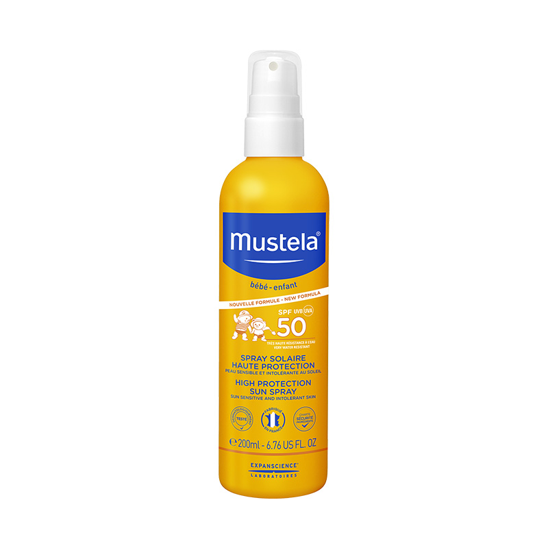 mustela妙思乐防晒喷雾200ml 抵御紫外线SPF50+防汗易卸