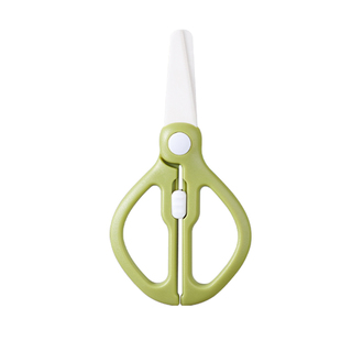 拜格婴儿陶瓷辅食剪刀婴儿工具全套宝宝专用户外便携外带食物剪刀