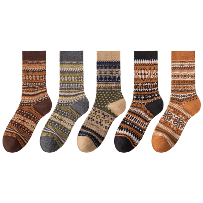 袜子女款中筒纯棉2025新款民族风