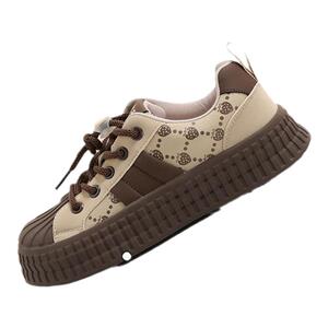 迪士尼草莓熊饼干鞋女童鞋2024春秋新款时尚厚底板鞋中大童休闲鞋