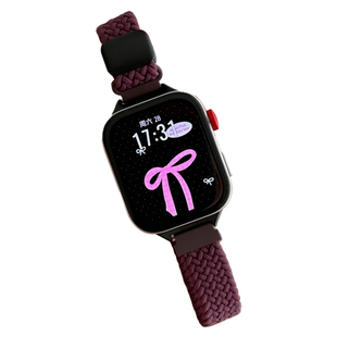 新款适用华为fit4表带手表watchfit3女款尼龙编织腕带FIT2冬季小香风三四代智能FIT4pro运动磁吸高级感替换带