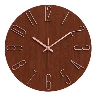 钟表挂式时钟大气极简风挂钟挂墙客厅简约现代家用时尚石英钟静音