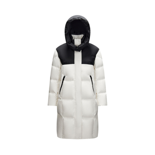 轻松羽绒|商场同款森马羽绒服女长款防泼水2024可拆卸帽冬装