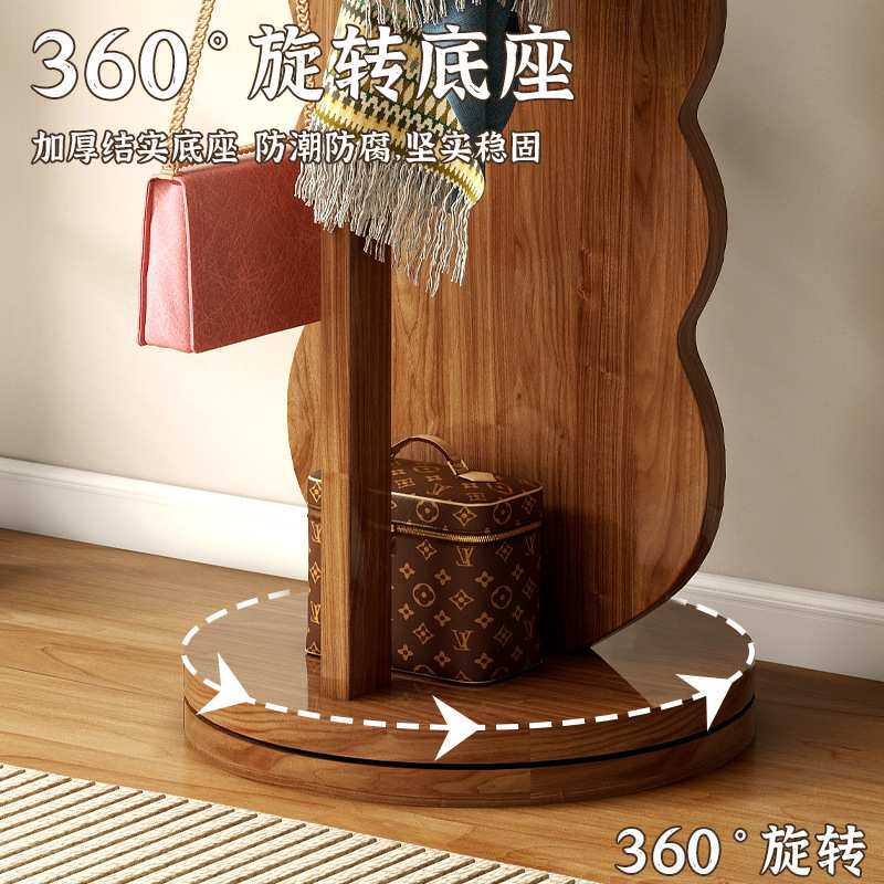 旋转穿衣镜全身落地镜家用衣帽架卧室挂可试衣镜女生一体镜子移动