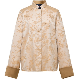 EP雅莹蓝标系列|高智感国风立领重磅提花外套 2025早秋新款M111A