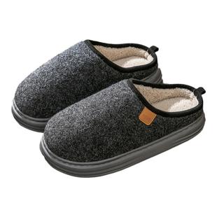 冬季棉拖鞋男款大码46 47 48居家室内老年人脚肿宽松毛绒拖鞋男士