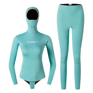 WATERSTAR马卡龙色自由潜两件套超弹保暖3mm水肺潜水服湿衣游泳衣