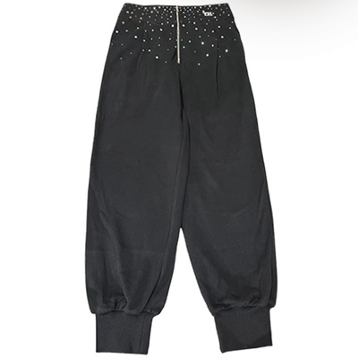 烫钻宽松时尚显瘦休闲长裤