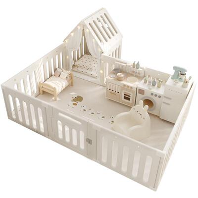 lunastory宝宝围栏爬爬垫一体