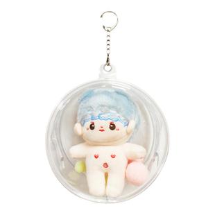 小盲骑潮玩遛娃包团团包适用于10厘米棉花娃娃透明圆包团子收纳包