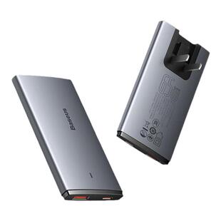 倍思65W氮化镓轻薄双口充电器适用苹果iPhone16promax快充头Typec插头笔记本电脑macbook华为iPad大疆无人机