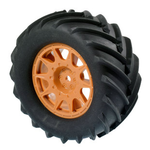 大脚轮胎90mm人字胎ABS塑料轮毂1/14卡车胎1/16越野美加欣16208胎