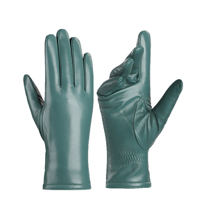 头层羊皮手套女羊毛里柔软保暖防风驾驶复古时尚秋冬薄款修饰手型