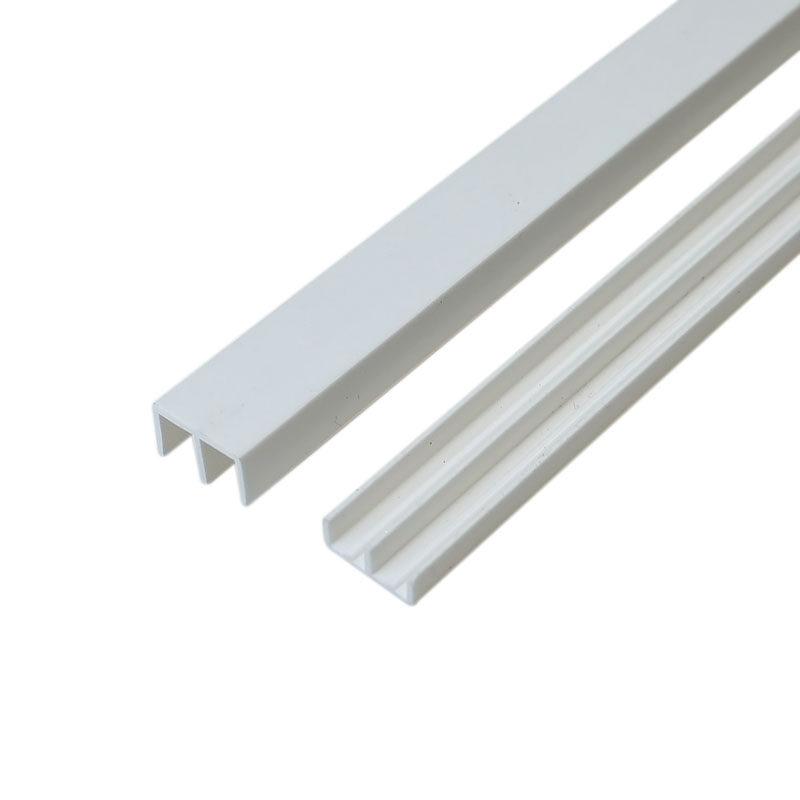 塑料山字槽轨道双槽定制玻璃移门15宽家具橱柜门推拉5毫米滑轨pvc