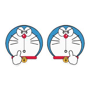 个性创意反光贴纸哆啦A梦卡通叮当猫电动车头装饰电瓶车身侧面贴