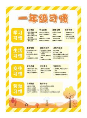 儿童小学生自律表好习惯行为规范