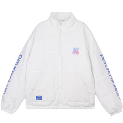 SSURPLUS联名PCMY刷漆小LOGO棉服羽绒棉潮牌加厚宽松男女情侣棉袄