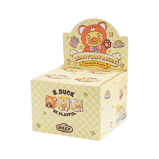 B.Duck官方小黄鸭X抱抱熊联名系列毛绒盲盒潮玩公仔毛绒玩偶挂件