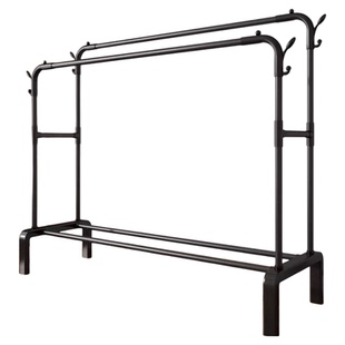 【抢特价】双杆置地晾衣架衣帽架卧室简易置地晾衣架家用挂衣架