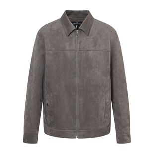 POLOWALK男装外套2025秋季新品绒时尚百搭通勤翻领复古外套男