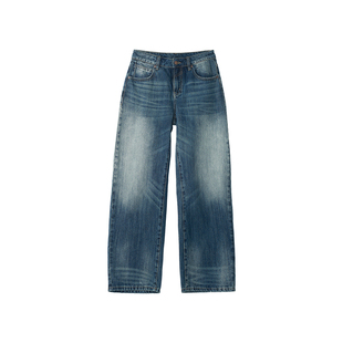 FYFTHX 时尚新款四季百搭低腰牛仔裤女休闲直筒长裤宽松显瘦遮肉