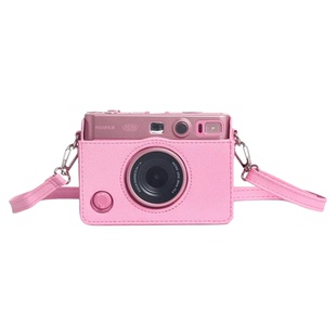耐影适用于拍立得富士mini evo保护套instax mini evo迷你evo收纳包evo相机粉色樱花粉收纳皮套斜挎包配件女