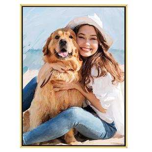 萌宠工坊宠物画像定制小猫咪狗照片变油画人像合照礼物装饰挂墙画