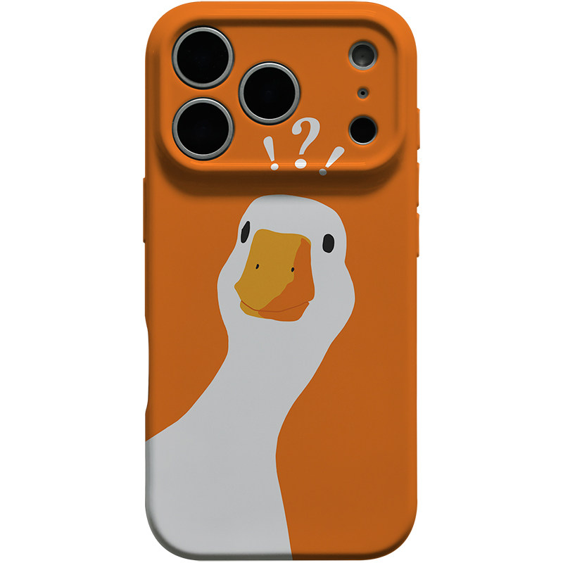 问号鸭 适用苹果华为小米手机壳iPhone17ProMax全包精孔软壳16pro硬壳15防摔保护壳套14创意可爱搞怪个性