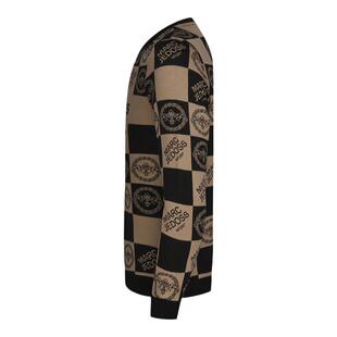 JEDOSS/爵迪斯男装秋冬新款热转移印花格子套头卫衣B0241BS