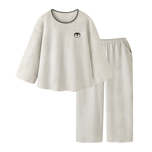 2025新款卡通纯棉睡衣女款春秋长袖可外穿休闲宽松家居服套装冬天