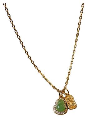 金色微镶招财葫芦吊坠项链高级感