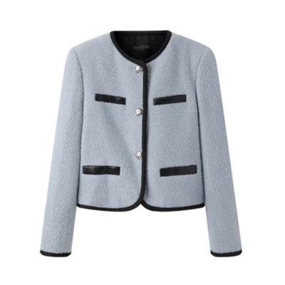 太平鸟女装2023年冬季新款小香风短大衣A1AAD4150