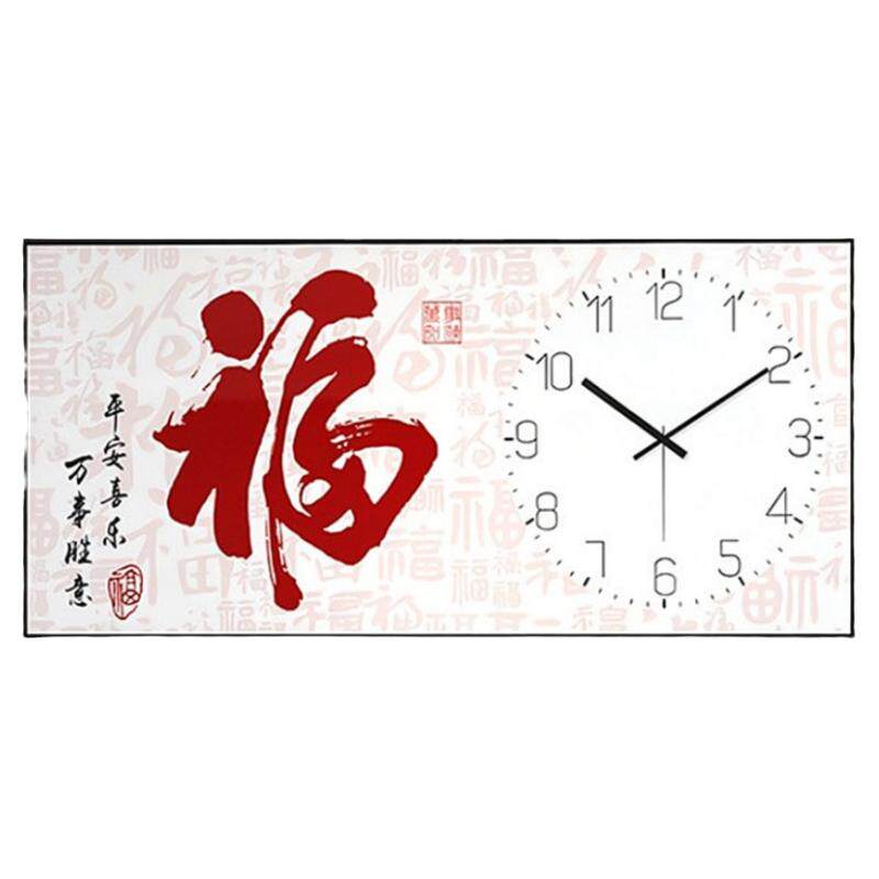 百福图钟表钻石画客厅满钻十字绣