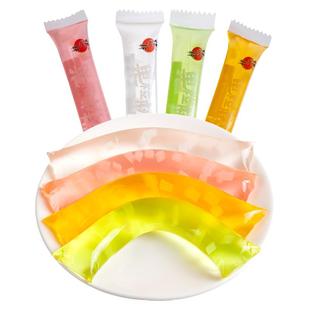 蜡笔小新果粒果冻条散称装草莓荔枝苹果香橙味儿童可吸果冻小零食