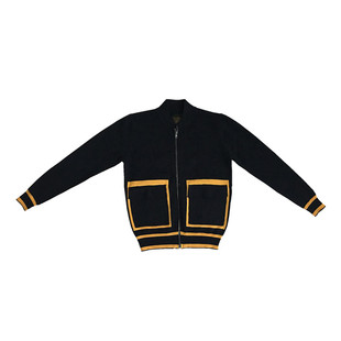 秋冬潮流百搭长袖毛衣男士拼色外套韩版青年社会修身针织开衫上衣